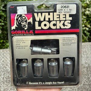 Gorilla Wheel Locks - 12mm X 1.50 Hex Socket 20631 Chrome